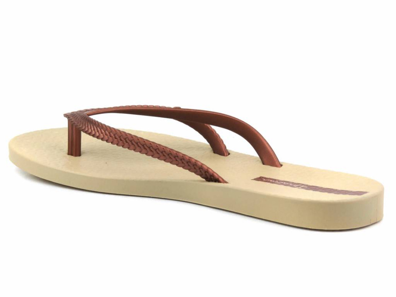 Japonki damskie basenowe - IPANEMA 82067, beżowo-miedziane