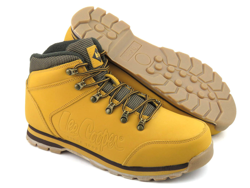 Ciepłe trzewiki, buty męskie trekkingowe - LEE COOPER 21-01-0706M, camel
