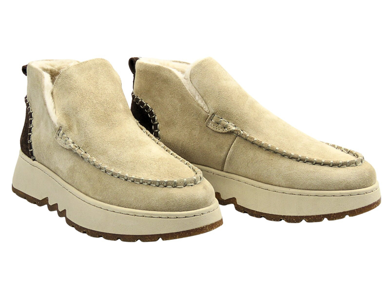 Damskie botki ocieplane Nika Komfort 0791-3085, beżowe