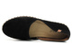Skórzane espadryle damskie z wyciętą cholewką - VENEZIA 473-22035, czarne