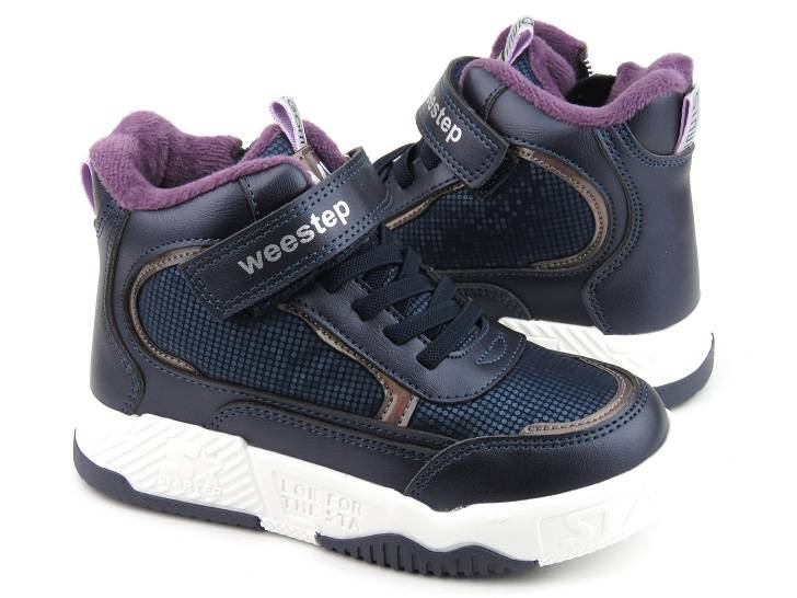 Trzewiki, buty zimowe dziecięce - WEESTEP R567765630DB, granatowe
