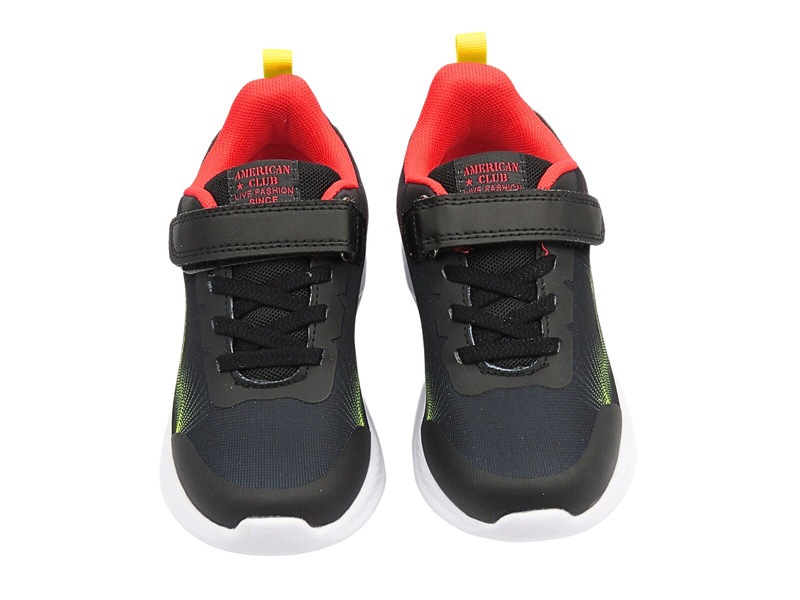 Buty sportowe dziecięce, adidasy czarne American Club ES 172