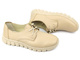 Lekkie, wygodne półbuty damskie skórzane - Helios Komfort 417, jasny beż