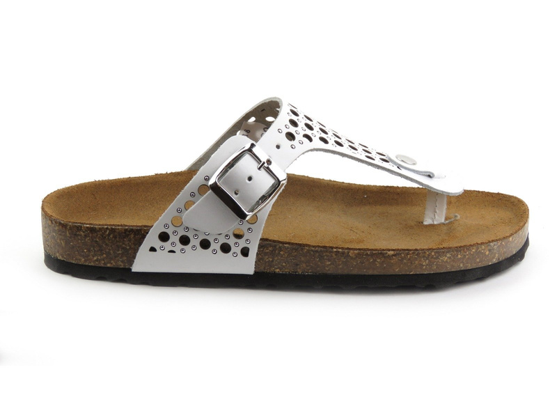 Klapki, japonki damskie Venezia 01-A628, białe