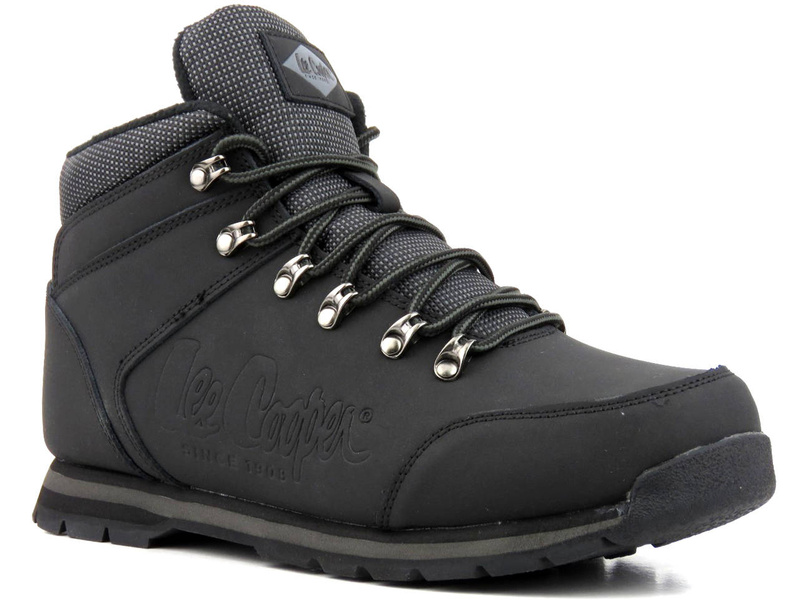 Ciepłe trzewiki męskie trekkingowe - LEE COOPER 21-01-0705M, czarne