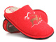 Filcowe kapcie damskie z reniferem - Big Star KK276017, czerwone