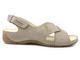 Skórzane sandały damskie - HELIOS Komfort 229-1, szare