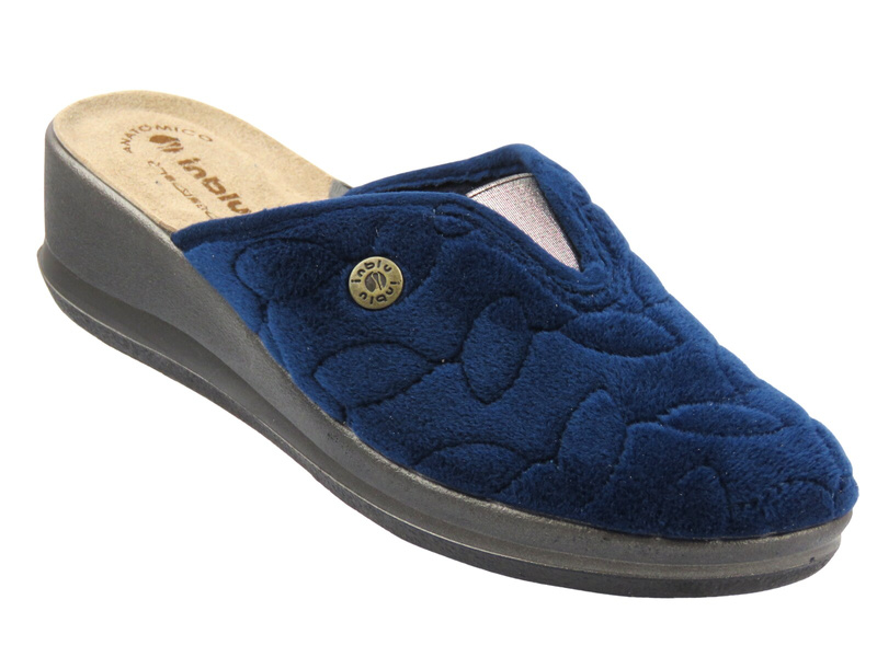 Wygodne kapcie damskie INBLU GI-24, granatowe