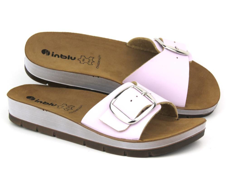 Klapki damskie z klamrą - INBLU CP-29, fioletowe