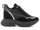 Sneakersy, buty sportowe damskie na ukrytym koturnie - CARINII B9061, czarne