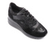 Sneakersy damskie na koturnie - Geox D828LC, czarne moro