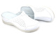 Skórzane klapki damskie lekarskie, sanitarne, medyczne - HELIOS Komfort 281, białe