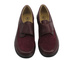 Wygodne półbuty damskie na rzep bordowe Helios Komfort 395