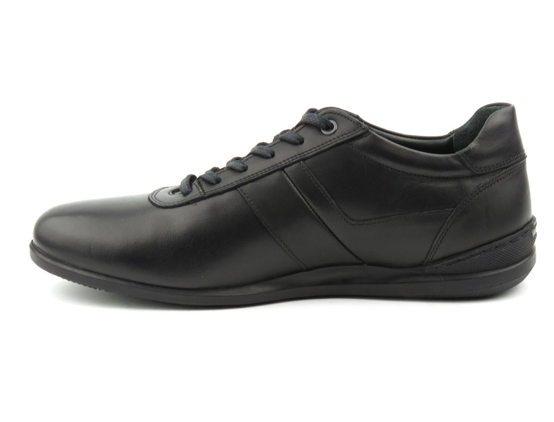 Buty męskie sportowe ze skóry licowej - Badura 3707, brązowe