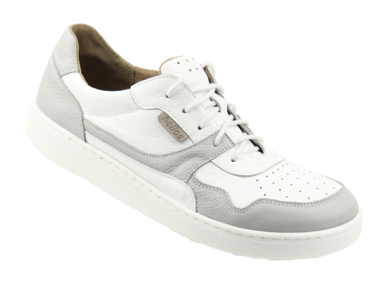 Barefoot skórzane minimalistyczne półbuty męskie Helios Komfort 836, szare