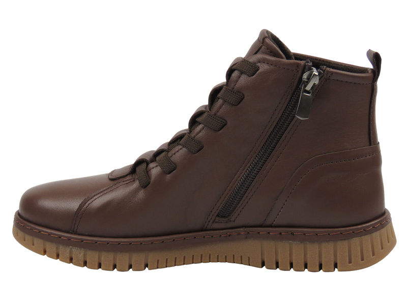 Botki damskie skórzane brązowe Nika Komfort 0363-23662