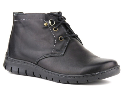 Wygodne trzewiki damskie polskiego producenta HELIOS Komfort 501, czarne