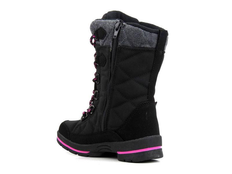 Śniegowce dziecięce z membraną i softshell - AMERICAN CLUB SN19, czarne