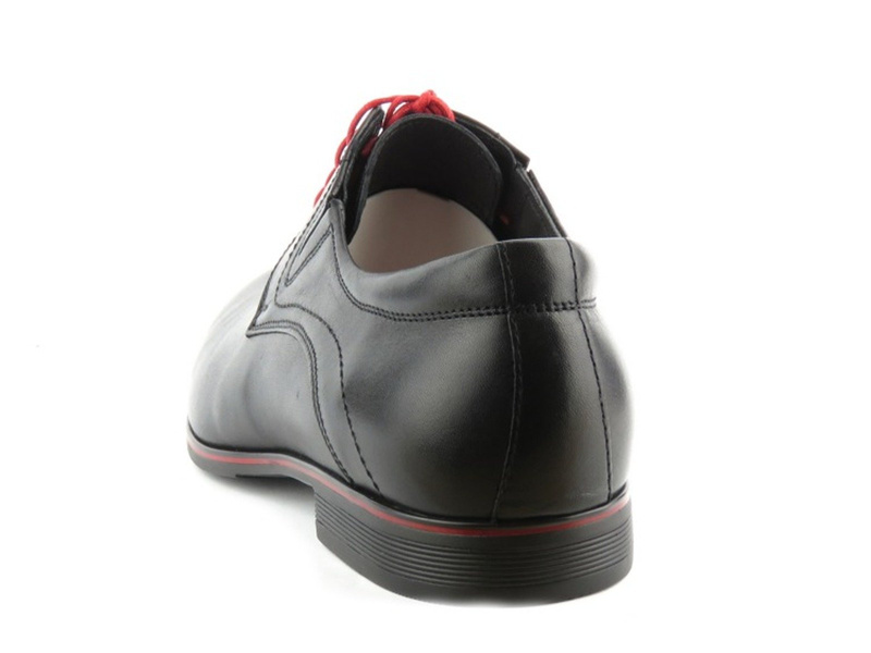 Eleganckie półbuty męskie wizytowe Conhpol 4216, czarne