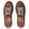 Wygodne sneakersy damskie ze skóry naturalnej zamszowej na platformie Filippo DP6122/26, brązowe