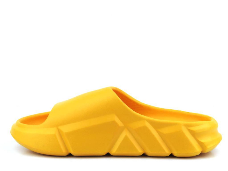 Sportowe klapki damskie na grubej podeszwie - Big Star LL274591, żółte