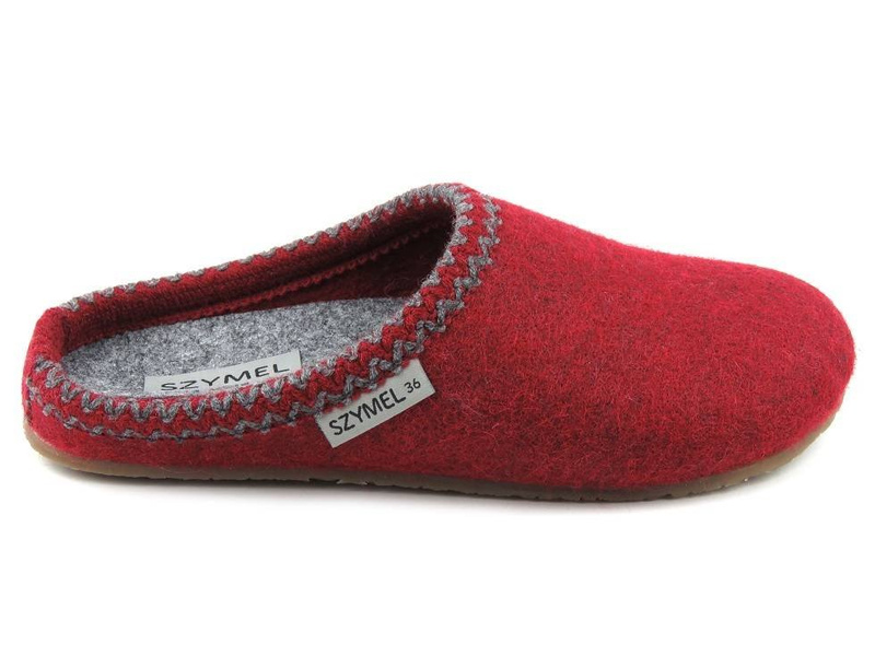 Kapcie damskie SZYMEL 4001, czerwone