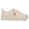 Skórzane sneakersy damskie na platformie - Filippo DP3533/24, beżowe