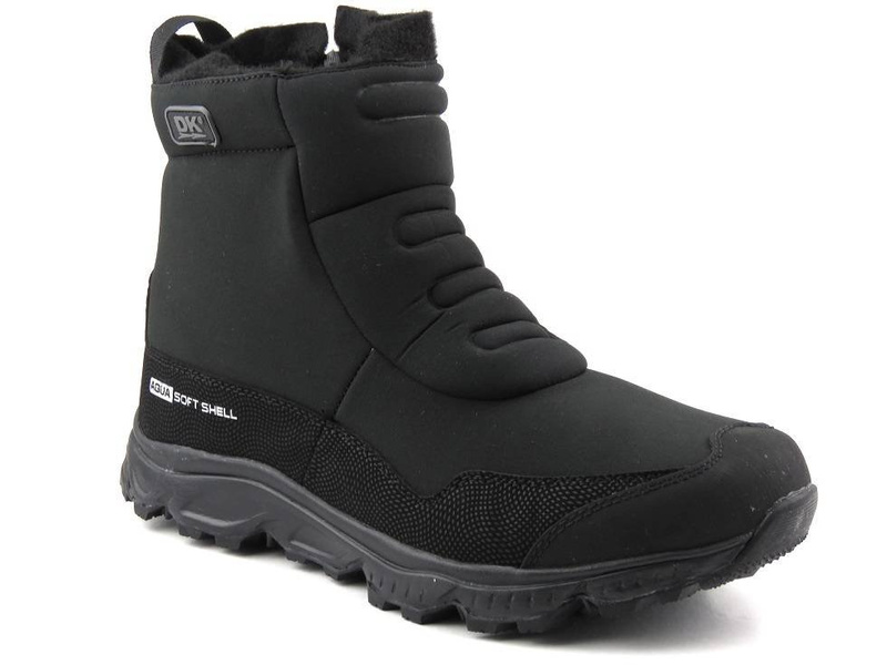 Śniegowce męskie na suwak - DK Softshell 15080, czarne