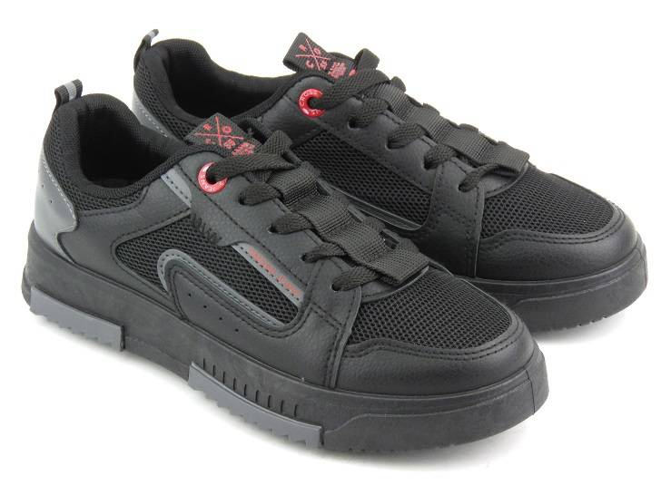 Sneakersy, buty sportowe damskie - CROSS JEANS LL2R4012C, czarne