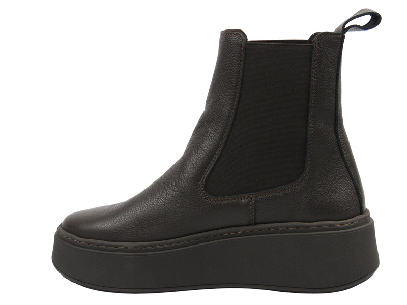 Stylowe, wygodne botki damskie Nika Komfort 1461, brązowy lico