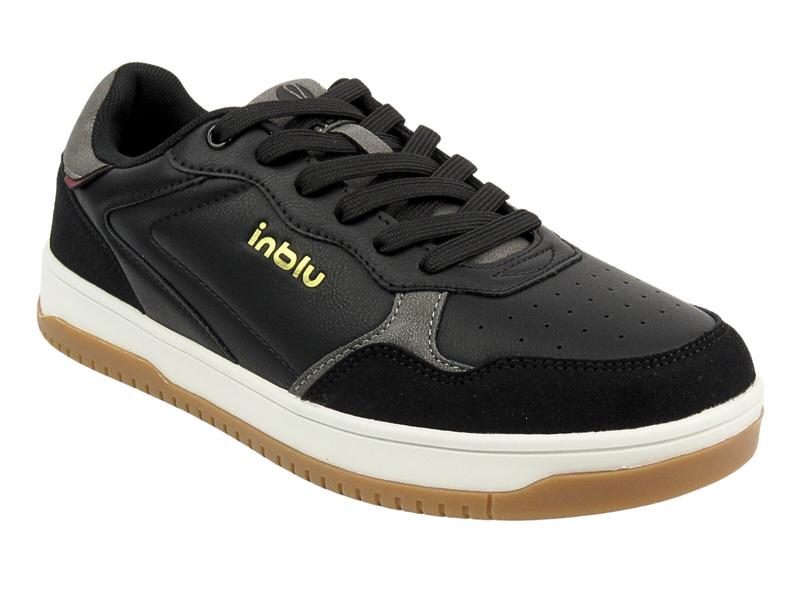 Sznurowane buty sportowe męskie czarne Inblu IU-14