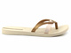 Gumowe japonki-klapki damskie IPANEMA 81805, beżowo-złote