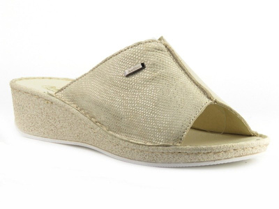 Klapki damskie HELIOS 227, złote