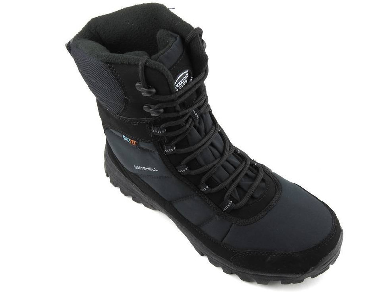 Śniegowce męskie AMERICAN CLUB SN01/ SN37 / SN18, czarne