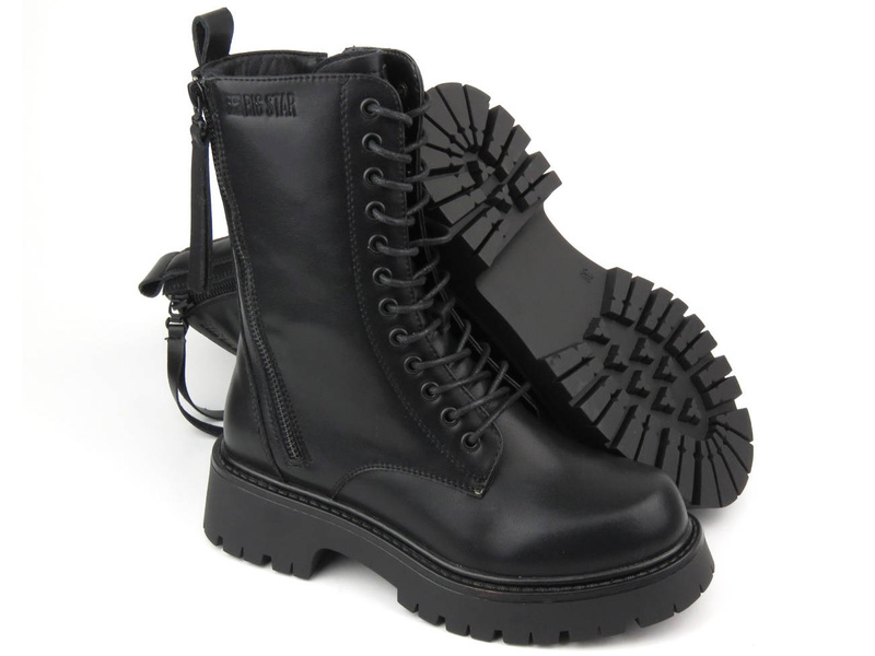 Workery, botki damskie z ociepleniem - BIG STAR KK274494, czarne