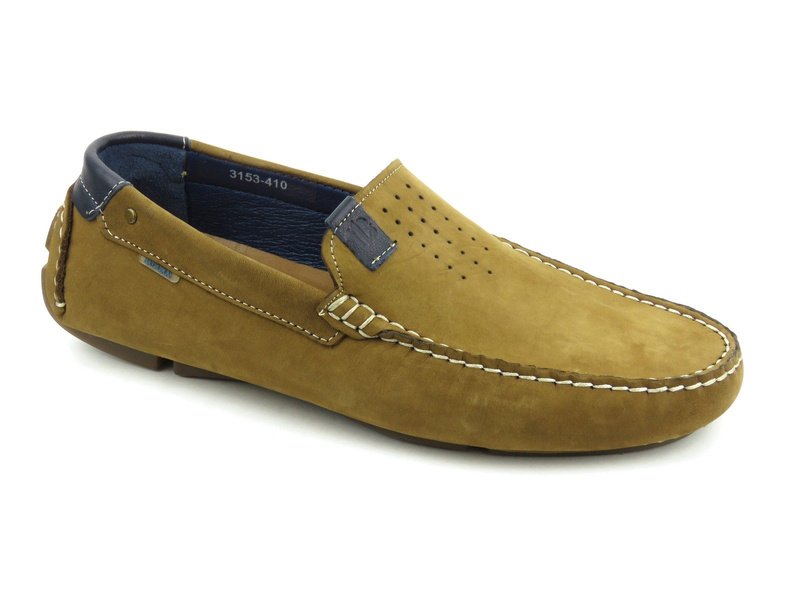 Skórzane mokasyny męskie Badura 3153