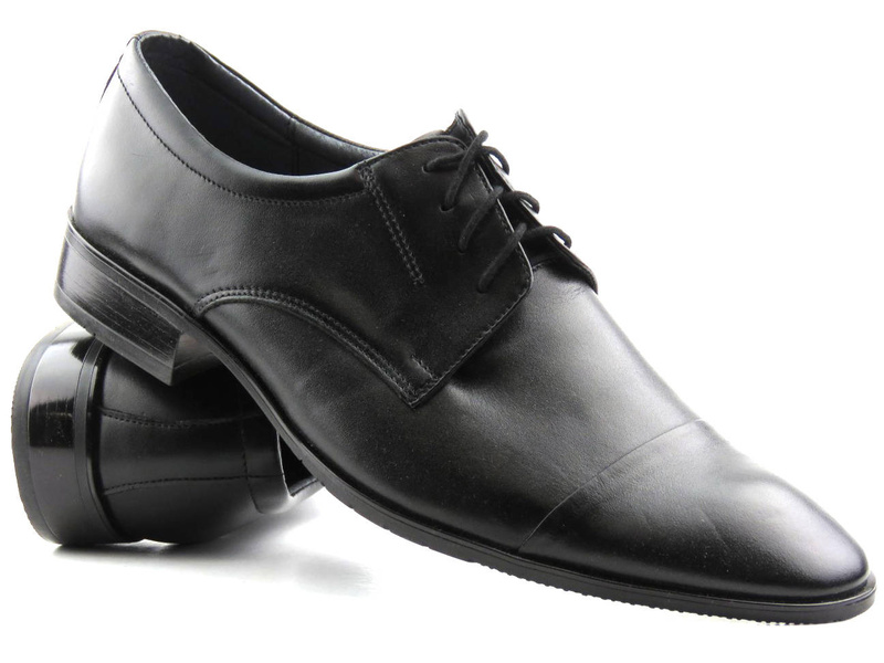 Eleganckie półbuty męskie Moskała (Rossi) 452, czarne