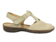 Skórzane sandały damskie ecru Helios Komfort 128