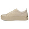 Skórzane sneakersy damskie na platformie - Filippo DP3533/24, beżowe