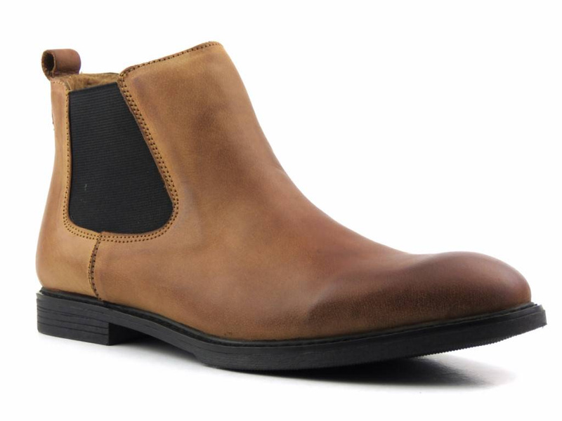 Sztyblety, botki męskie zimowe - AMERICAN CLUB CY64/22, brązowe