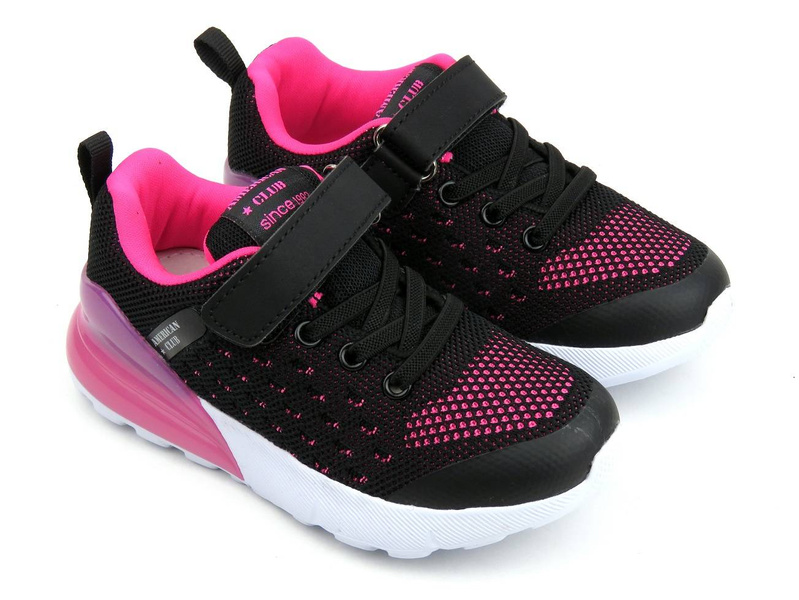 Buty sportowe dziecięce, adidasy American Club RL 11-12/22, czarne