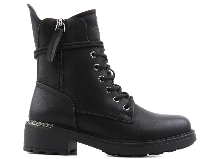 Ocieplane trapery, botki damskie - EVENTO 21BT35-4226, czarne