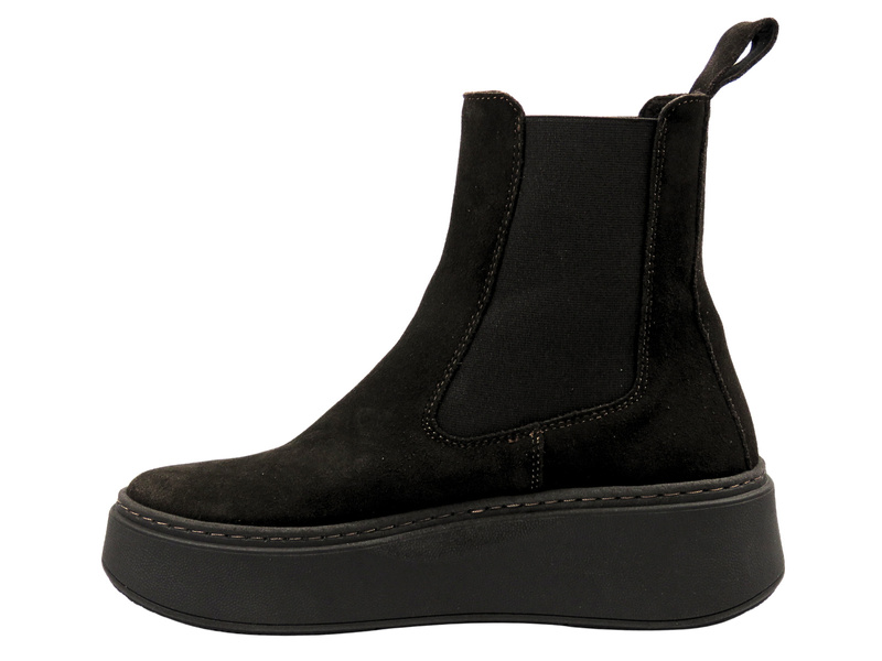 Stylowe, wygodne botki damskie Nika Komfort 1461, brązowy welur