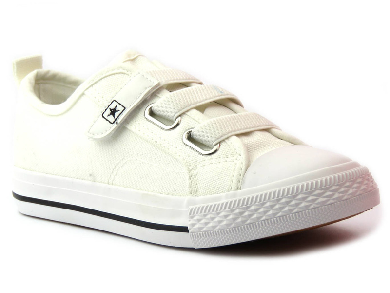 Trampki, buty sportowe dziecięce NEWS 21DZ35-3584, białe