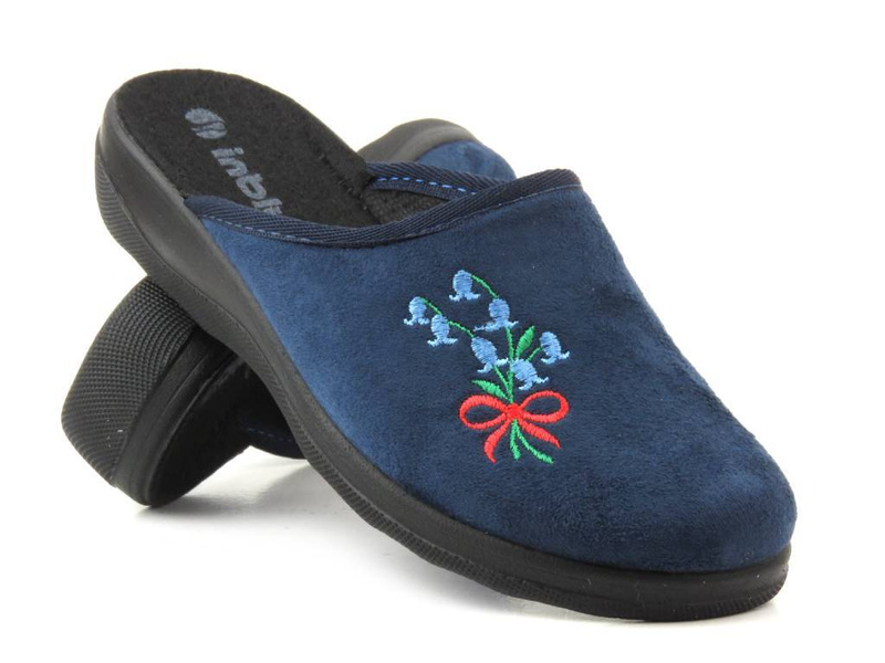 Kapcie damskie domowe Inblu CA-110, granatowe