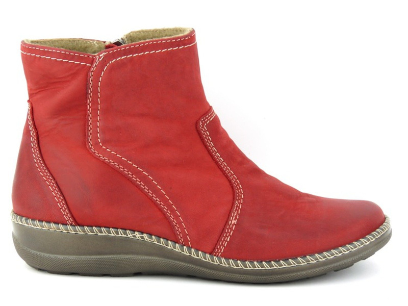 Botki damskie HELIOS 645, bordowe