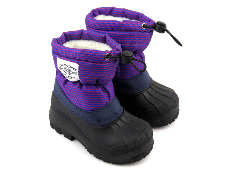Śniegowce dziecięce z kożuszkiem - LEE COOPER LCJ-21-44-0526K, fioletowe