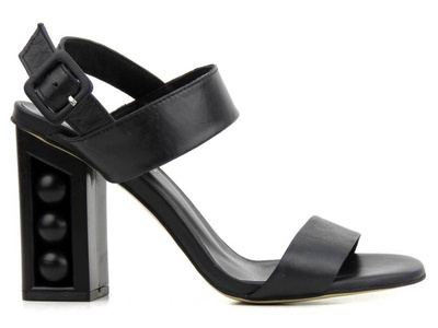 Sandały damskie na efektownym obcasie - VENEZIA MRZ212399, czarne