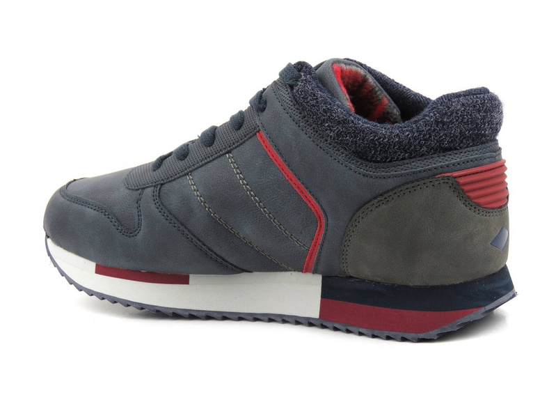 Sneakersy męskie ocieplone miękką tkaniną - LEE COOPER LCJ-21-29-0642M, granatowe