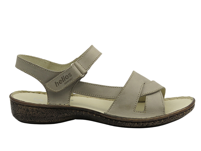 Wygodne sandały damskie polskiej produkcji - Helios Komfort 246S, szare